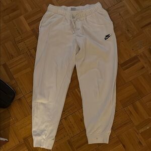 Nike White Joggers